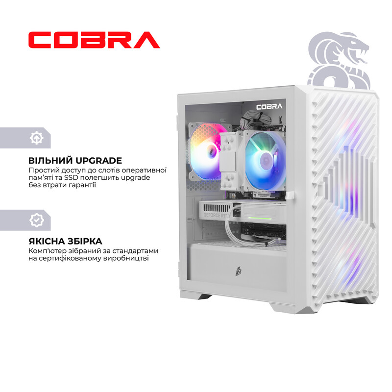 Игровой компьютер COBRA GO RTX 5060 / Ryzen 5 5500 / RAM 32GB / SSD 1TB (R5G26502)
