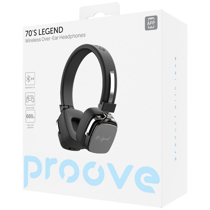 Bluetooth-гарнітура Proove 70’s Legend (APP) Black/Silver (HP70L001AP28)