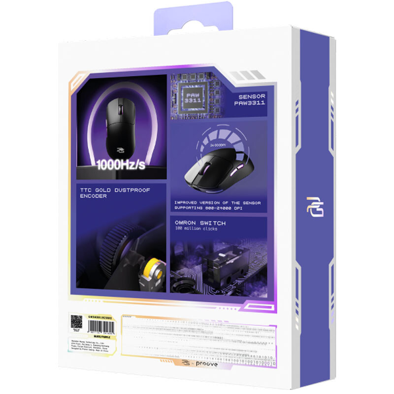 Мышь Proove Gaming Superfight Wired Black/Purple (GMSW00102001)