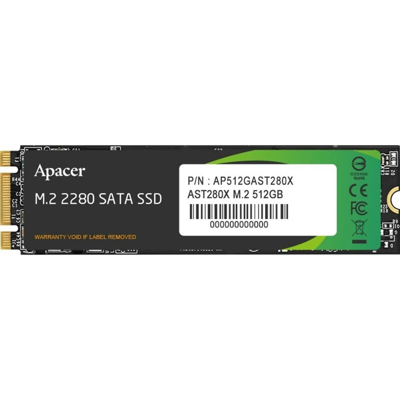 Накопичувач SSD 512GB Apacer AST280X M.2 2280 Sata III 3D NAND (AP512GAST280X)