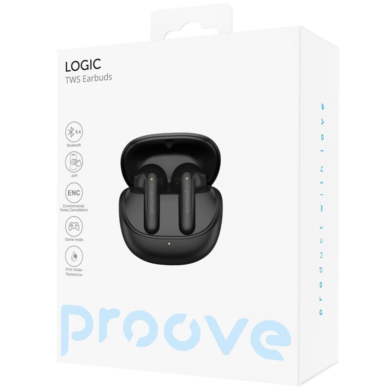 Bluetooth-гарнитура Proove Logic TWS (APP) Pearl Black (TWLG0001AP17)