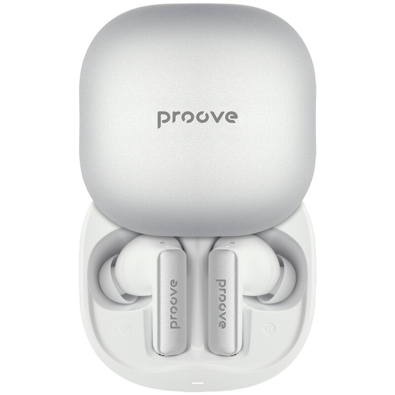 Bluetooth-гарнитура Proove NoLimit TWS with Hybrid ANC (APP) White/Silver (TWNL0001AP26)
