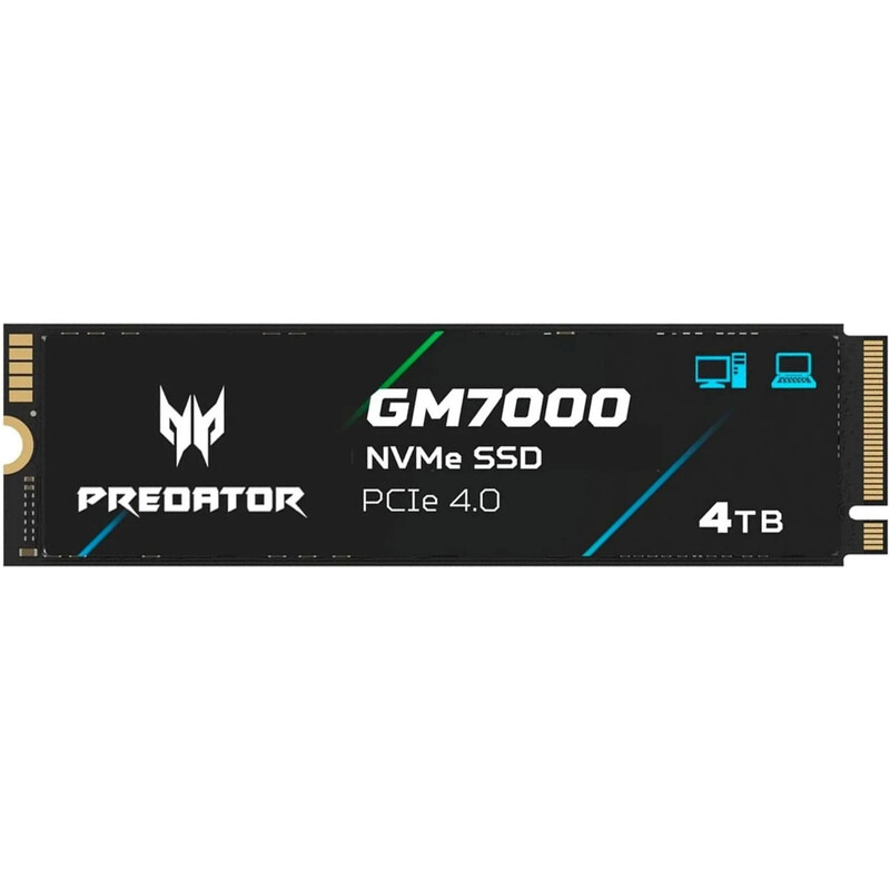 Накопитель SSD 4TB Acer GM7000 Predator M.2 2280 PCIe 4.0 x4 3D NAND TLC (BL.9BWWR.107)