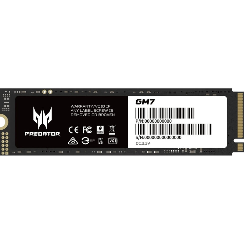 Накопитель SSD 512GB Acer GM7 Predator M.2 2280 PCIe 4.0 x4 3D NAND (BL.9BWWR.117)