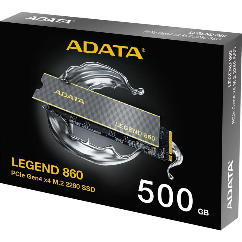 Накопитель SSD 500GB A-Data Legend 860 M.2 2280 PCIe 4.0 x4 3D NAND (SLEG-860-500GCS)