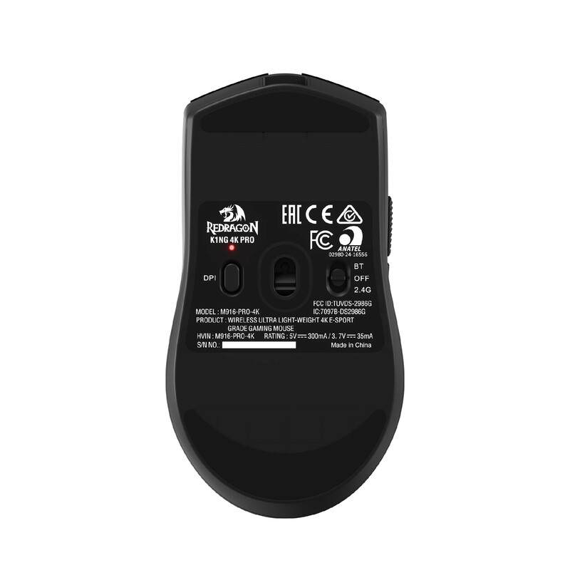 Мышь беспроводная Redragon K1NG M916 Pro 4K Black (72211)