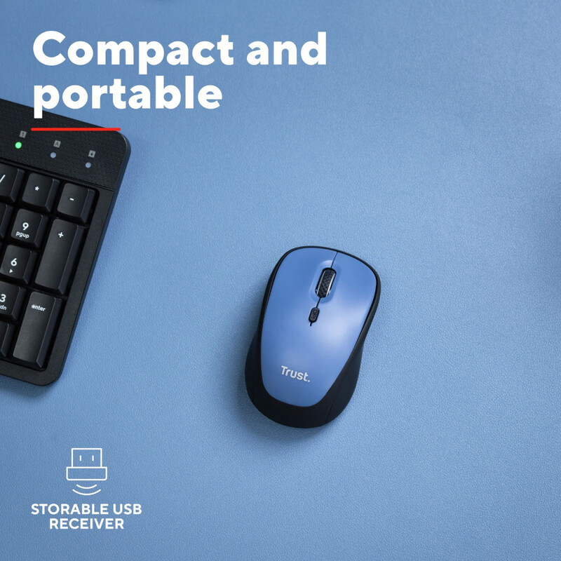 Миша бездротова Trust Yvi+ Compact Multi-Device Dark Blue (25514)