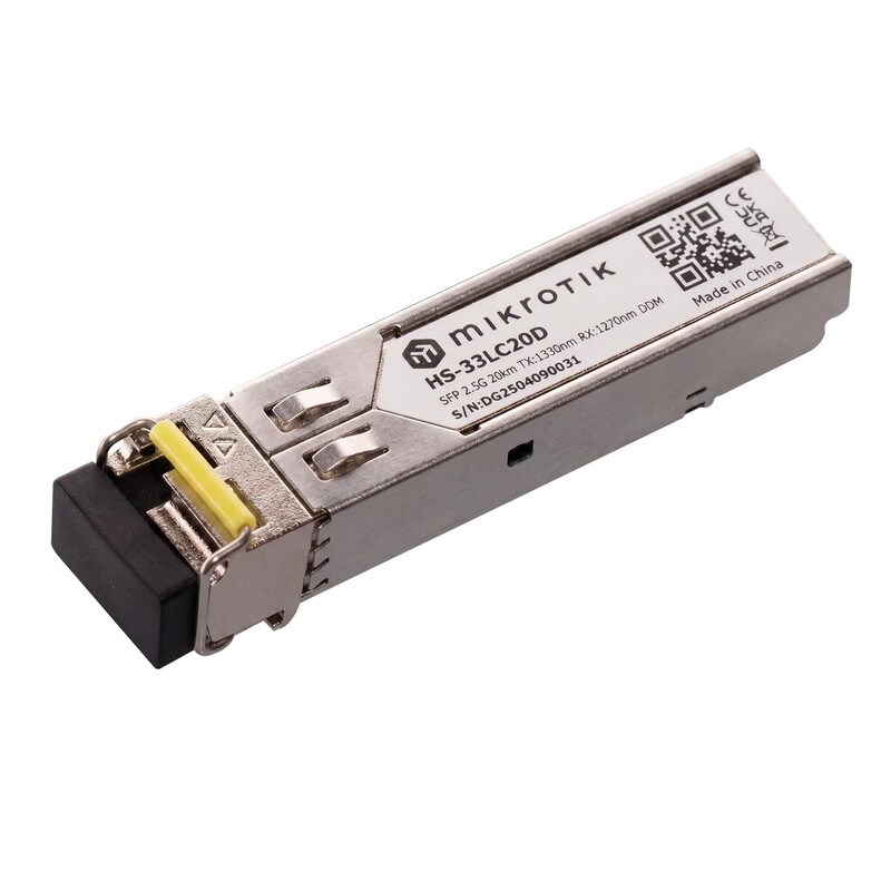 Модуль SFP Mikrotik HS-2733LC20D (пара HS-27LC20D + HS-33LC20, 1.25G/2.5G SM 20km 1270/1330)