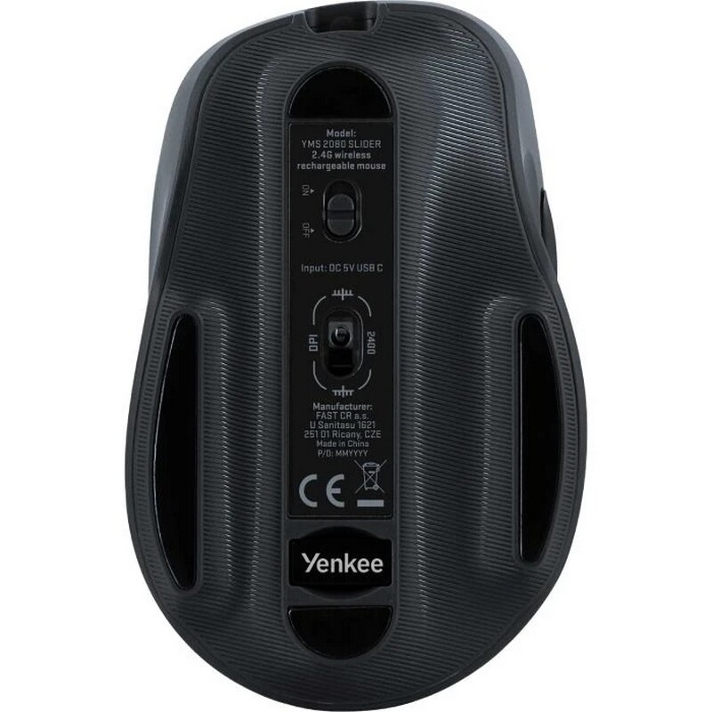 Мышь беспроводная Yenkee Slider YMS 2080GY Black (45019322)