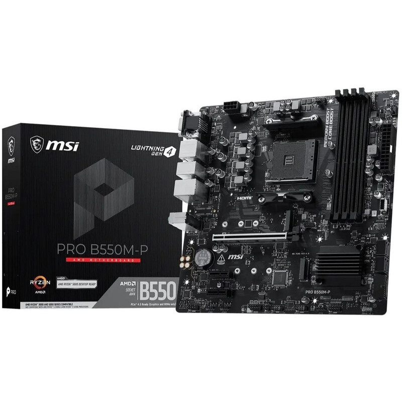 Материнская плата MSI Pro B550M-P Socket AM4