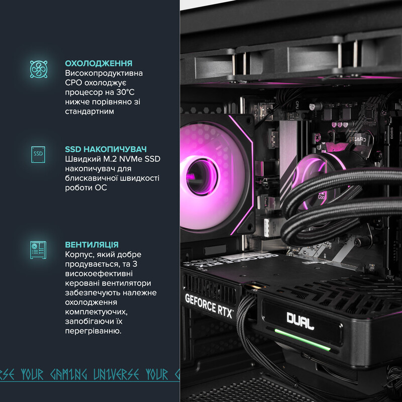 Ігровий комп`ютер ASGARD GAMER 5060 8GB / Ryzen 5 9600X / DDR5 32GB / SSD 1TB (ASG-G-5060-7520)