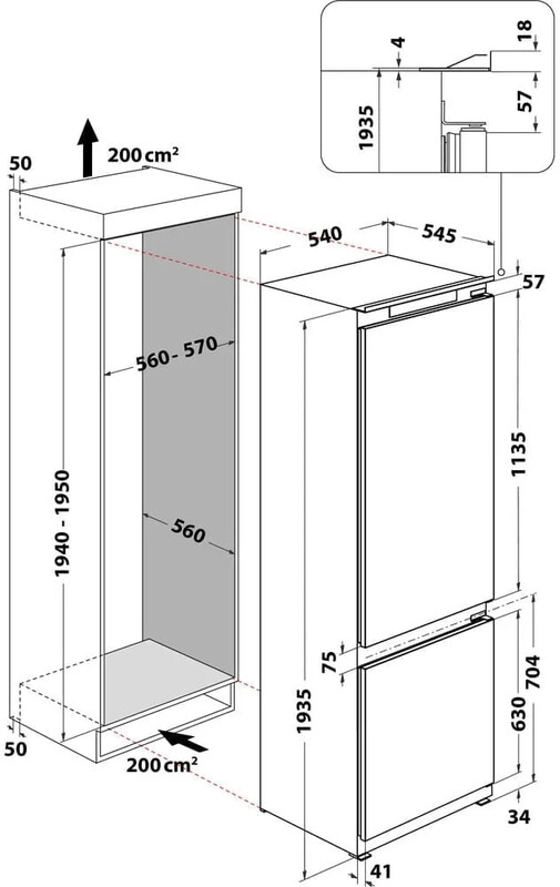 Встраиваемый холодильник Whirlpool WHC20D011B1