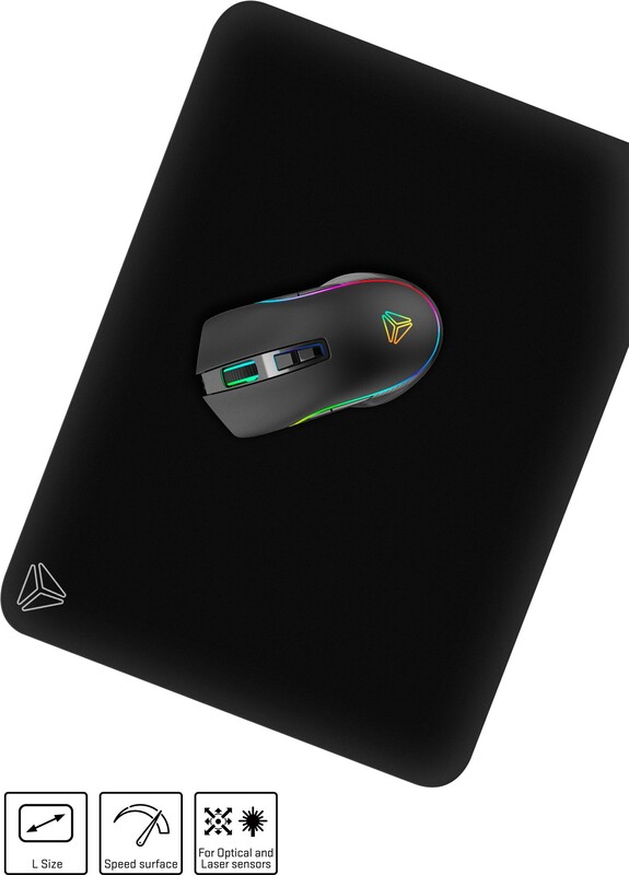 Ігрова поверхня Yenkee YPM 47 Gaming Speed Top L Black (45015888)