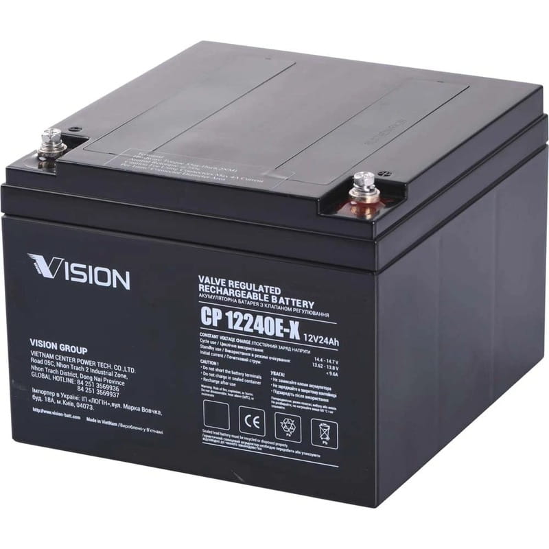 Аккумуляторная батарея Vision 12V 24AH (CP12240E-X) AGM
