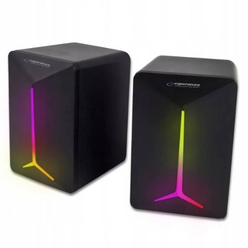 Акустическая система Esperanza USB 2.0 Led Rainbow Frevo Black (EGS105)