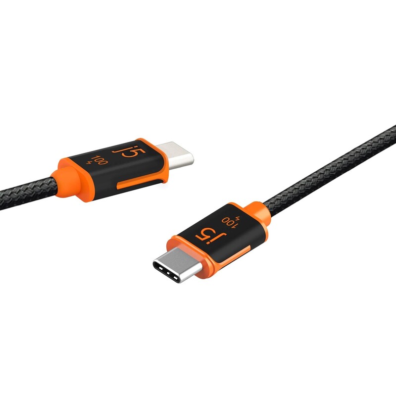 Адаптер J5create USB-C/USB-C (M/M), 1.8 м, Black (JUCX25L18-N)