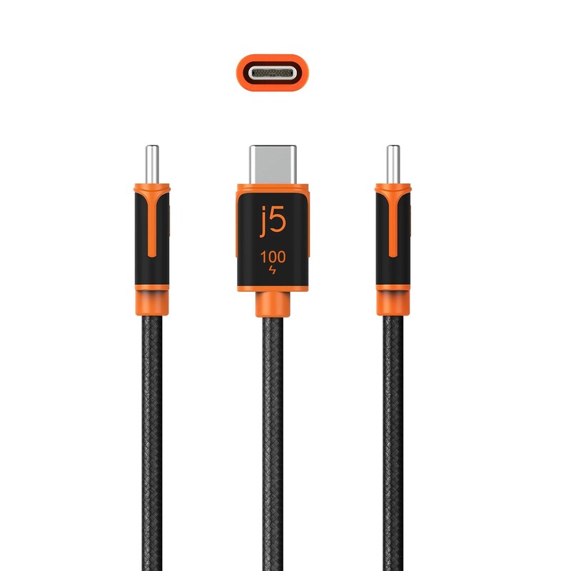 Адаптер J5create USB-C/USB-C (M/M), 1.8 м, Black (JUCX25L18-N)