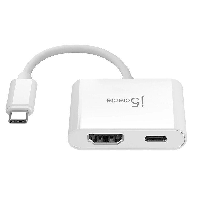 Адаптер J5create USB-C - USB-C/HDMI (M/F), White (JCA152-N)