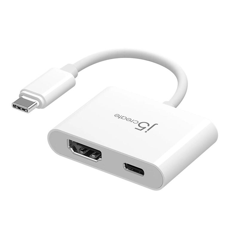 Адаптер J5create USB-C - USB-C/HDMI (M/F), White (JCA152-N)