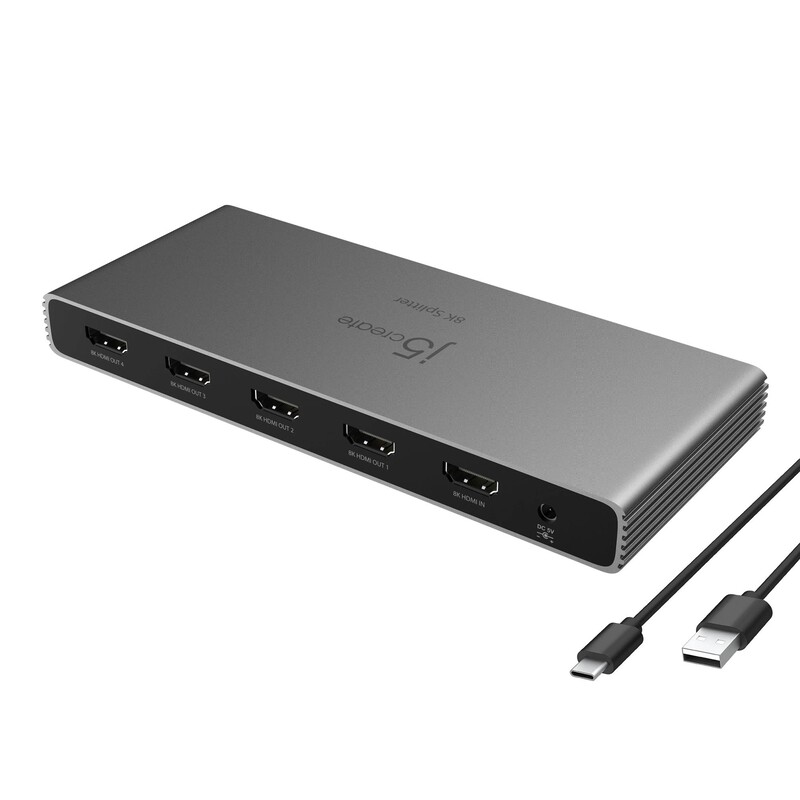 Адаптер J5create HDMI - 4 HDMI (F/F) Black (JDSH814-N)