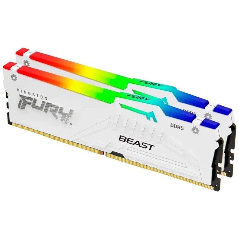 Модуль пам`яті DDR5 2x16GB/6800 Kingston FURY Beast RGB White EXPO (KF568C34BWEAK2-32)
