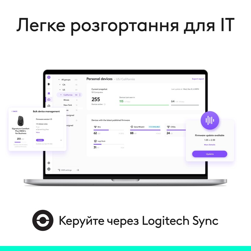 Миша бездротова Logitech Signature Comfort Plus M850 L for Business Graphite (910-007704)