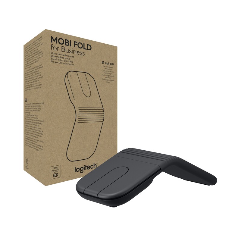 Мышь беспроводная Logitech Mobi Fold for Business Graphite (910-007605)