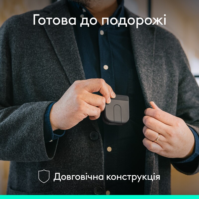 Мышь беспроводная Logitech Mobi Fold for Business Graphite (910-007605)