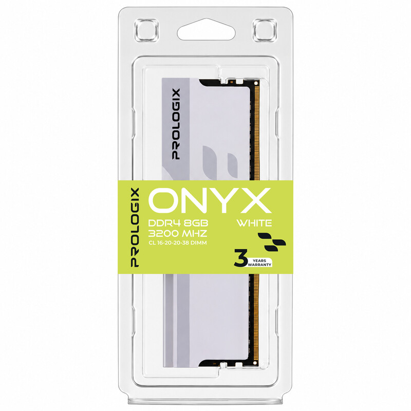 Модуль памяти DDR4 8GB/3200 Prologix Onyx White (PRO8GB3200YW4)