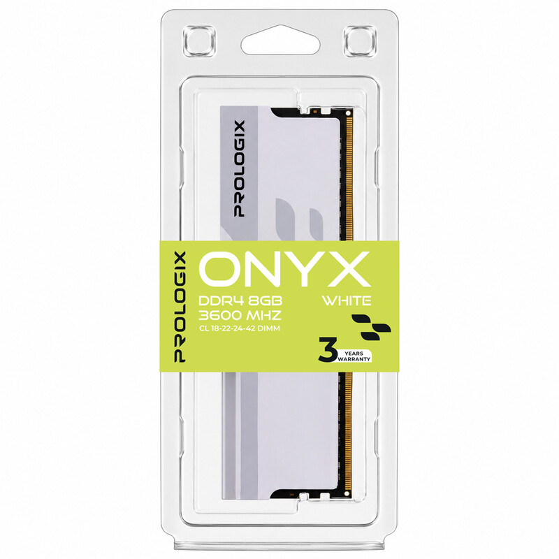 Модуль пам`ятi DDR4 8GB/3600 Prologix Onyx White (PRO8GB3600YW4)