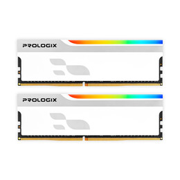 Модуль пам`ятi DDR5 2x16GB/5600 Prologix Onyx White RGB (PRO32GB5600YWR5K)