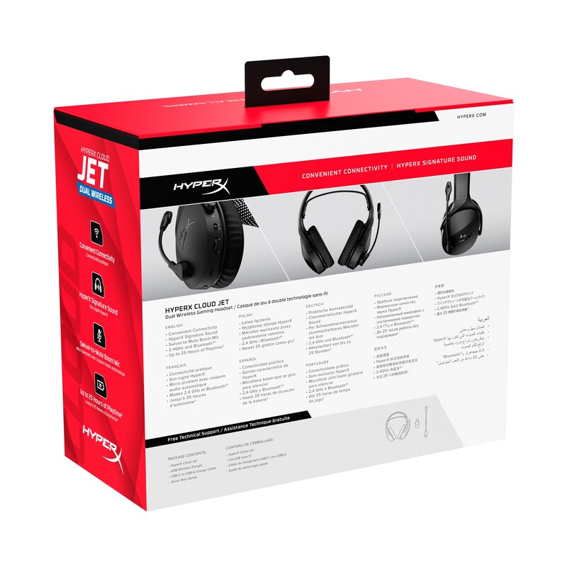Bluetooth-гарнітура HyperX Cloud Jet Wireless Black (AJ0T1AA)