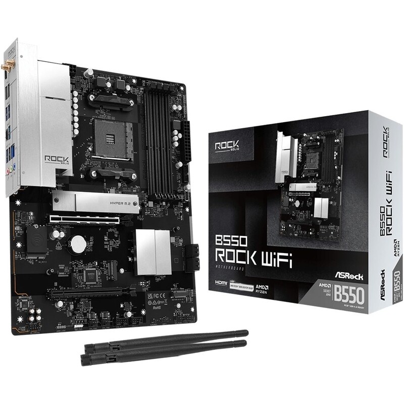 Материнська плата ASRock B550 Rock WiFi Socket AM4