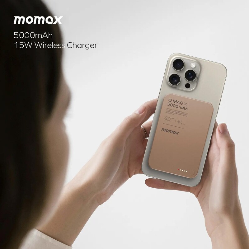 Універсальна мобільна батарея Momax Q.Mag X 5000mAh 20W Titanium (IP116AL2)