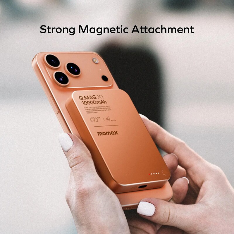 Універсальна мобільна батарея Momax Q.Mag X1 10000mAh 20W Orange (IP117AM)