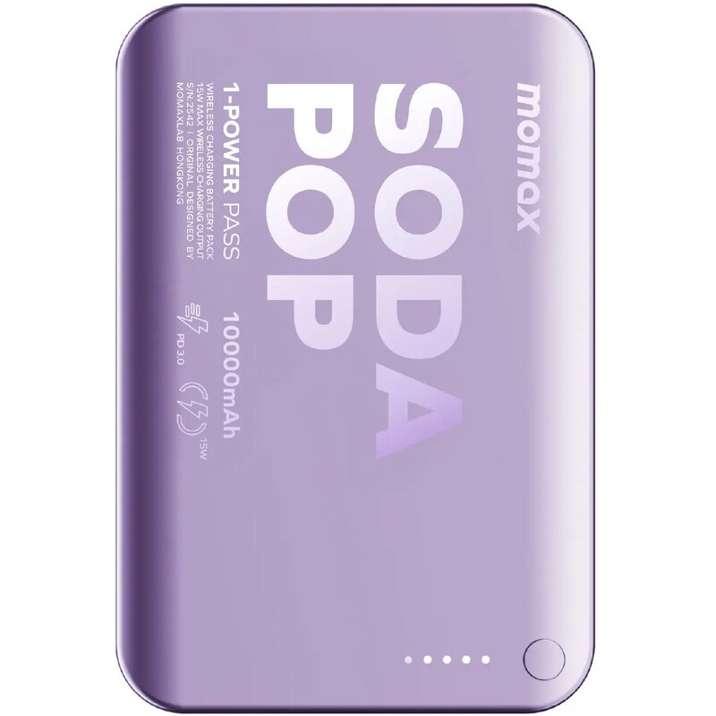Универсальная мобильная батарея Momax 1-Power Pass 10000mAh 20W Purple (IP166U)