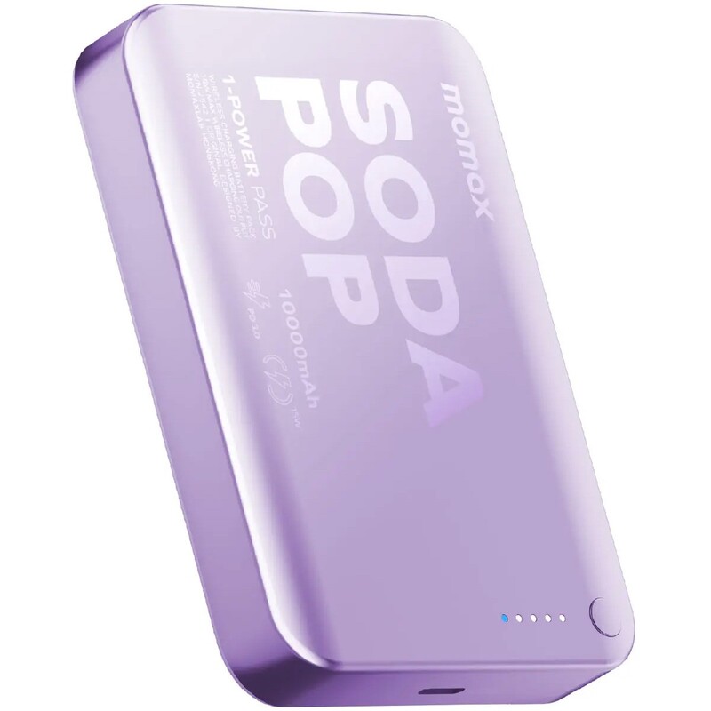 Универсальная мобильная батарея Momax 1-Power Pass 10000mAh 20W Purple (IP166U)