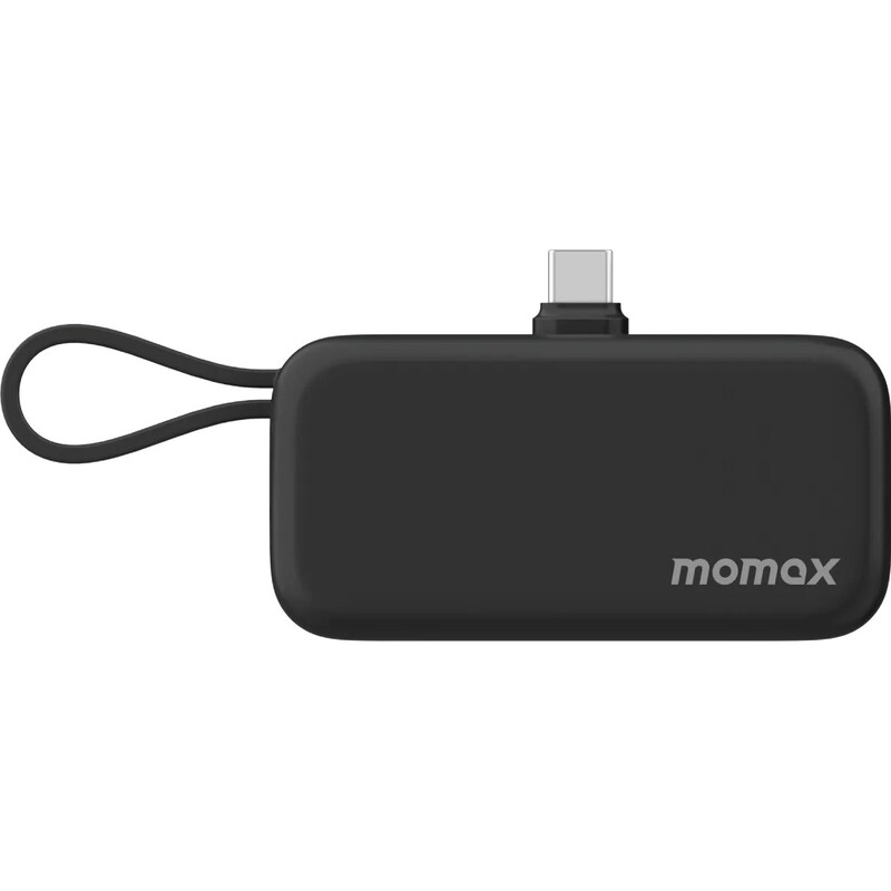 Універсальна мобільна батарея Momax 1-Power Mini 3-in-1 5000mAh 20W USB-C Black (IP130D)