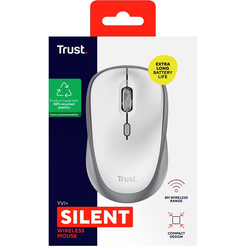 Мышь Trust Yvi+ Silent White (25513)