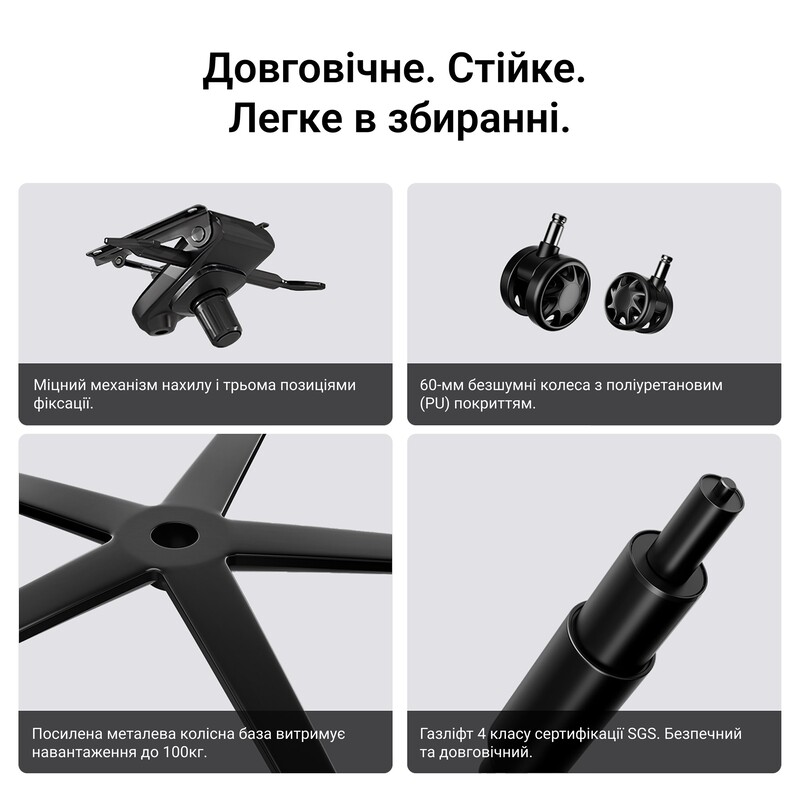 Крісло для геймерів Anda Seat Phantom 4 Pro L Black Fabric (AD18YSDC-72-B-F-B02)