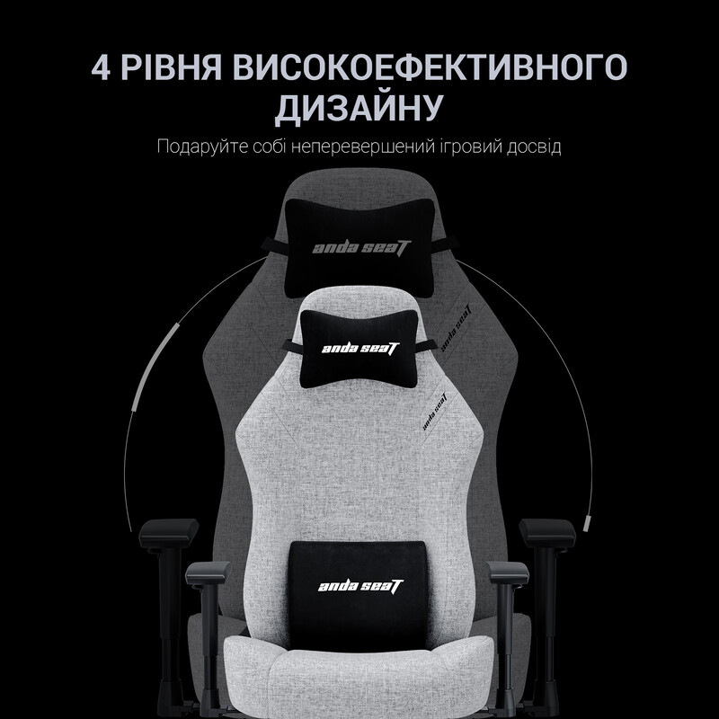Крісло для геймерів Anda Seat Luna Size L Pink Fabric (AD18-44-P-F)