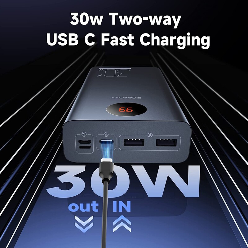 Универсальная мобильная батарея Romoss PEA30 30000mAh 30W Black (PEA30-292-2111H)