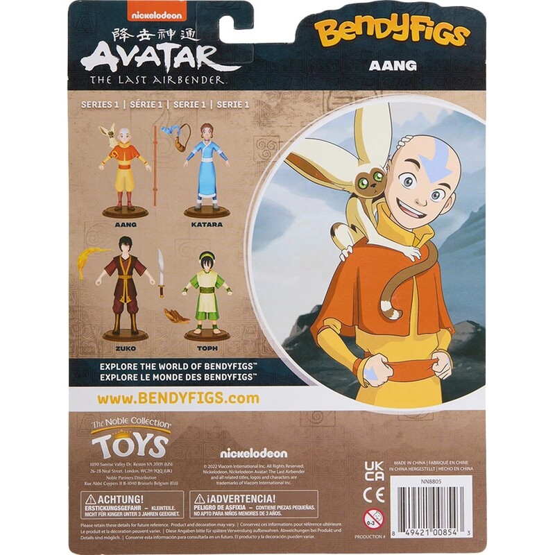 Коллекционная фигурка Noble Collection Avatar The Last Airbender Aang Bendyfig (NN8805)