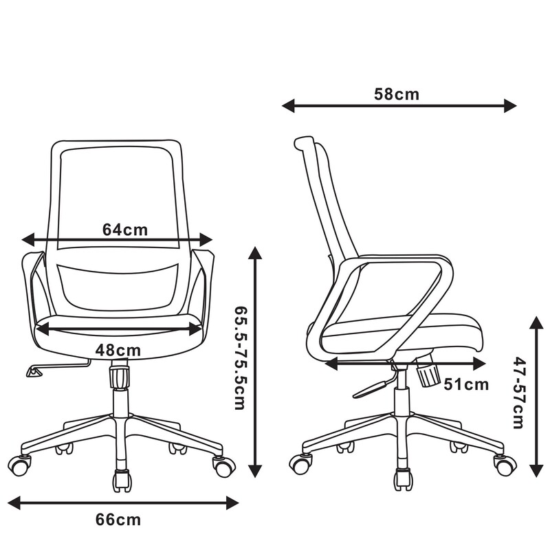 Крісло офісне 2E Office OC140 Black (2E-OC140-BLACK)