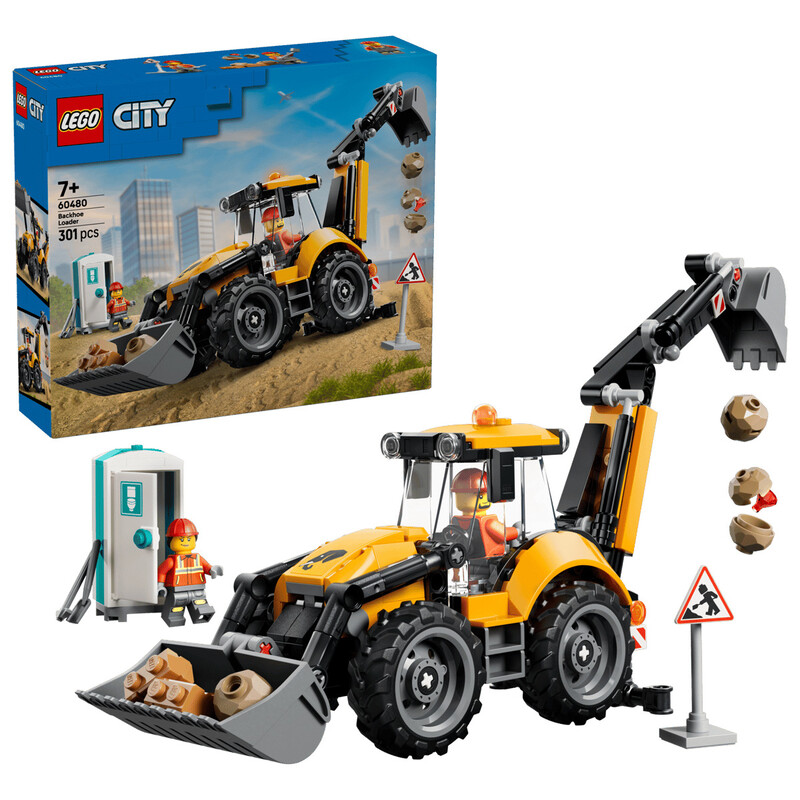Конструктор LEGO City Жовтий екскаватор-навантажувач (60480)