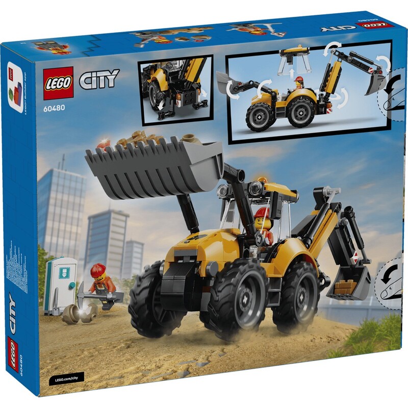 Конструктор LEGO City Жовтий екскаватор-навантажувач (60480)