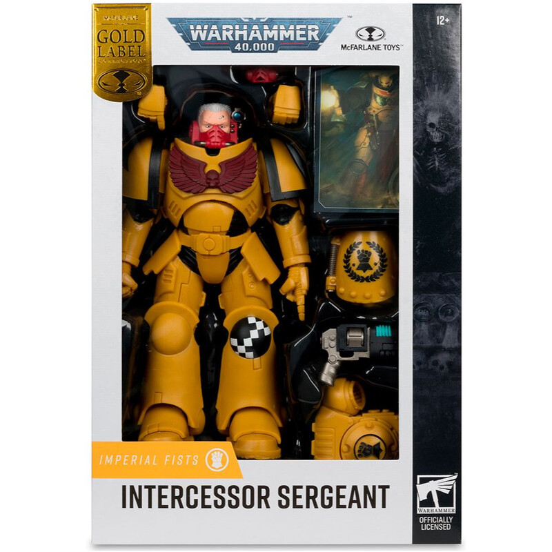 Колекційна фігурка McFarlane Warhammer 40K Intercessor Sergeant Imperial Fist Gold Label 7IN (10954)