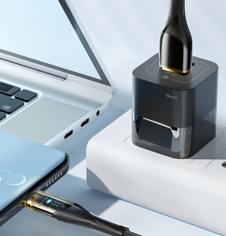Кабель Essager Interstellar Transparent Design USB - USB Type-C (M/M), 100W, 2 м Black (EXCT-XJA01-P)