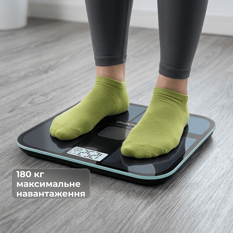 Ваги підлогові RENPHO Elis Solar 2 Smart Body Scale Black (R-A020-BK)