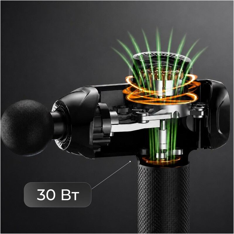 Перкуссионный массажер RENPHO Power Thermacool Massage Gun (R-C001SH-BK)